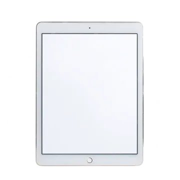 a white ipad with a blank screen