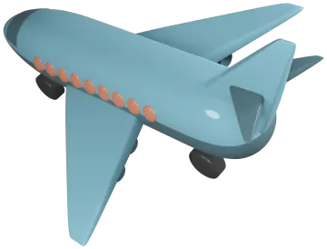 a blue toy airplane on a white background