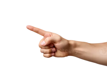 a person pointing their finger at the camera