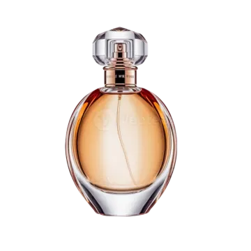 a bottle of perfume on a white background