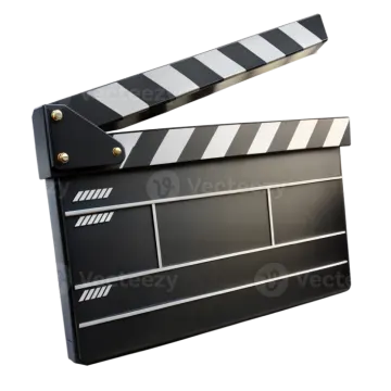 A clap on a white background