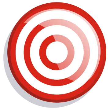 an image of a red and white target