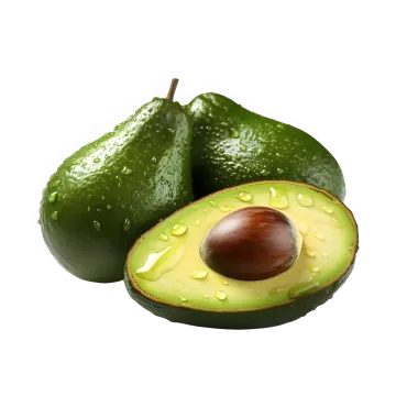 two avocas on a white background