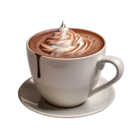 a cup of hot chocolate with whipped cream