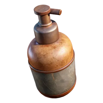 a soap dispenser on a white background