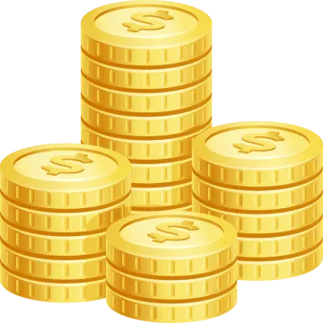 a stack of gold coins