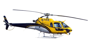 a yellow and black helicopter