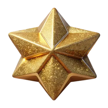 a gold star shaped christmas orname