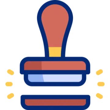 a stamper with a rubber on it