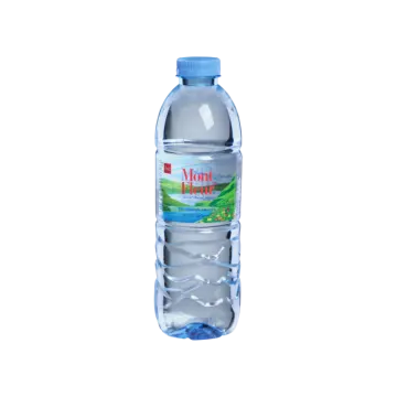 a bottle of water on a white background