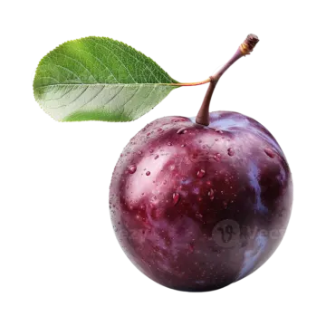 an apple with a leaf on top of it