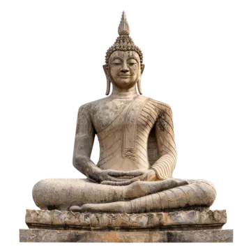 buddha statue isolated on white background