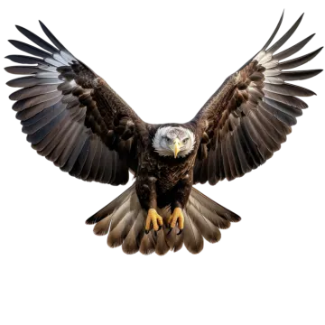an eagle in flight with its wings spread