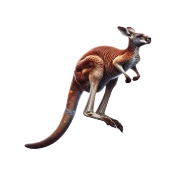 an image of a kangaroo jumping in the air