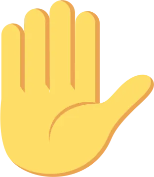 a hand showing the number of five fingers