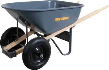 a wheel with a wooden handle and wheels
