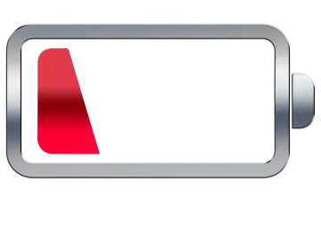 an image of a red and white battery