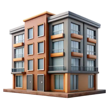 a 3d rendering of an apartment building