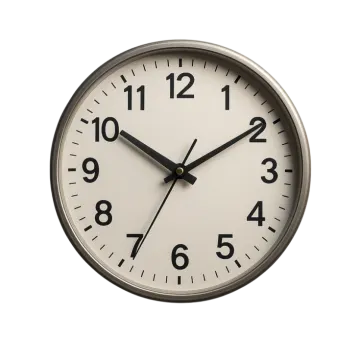 a close up of a clock on a white background