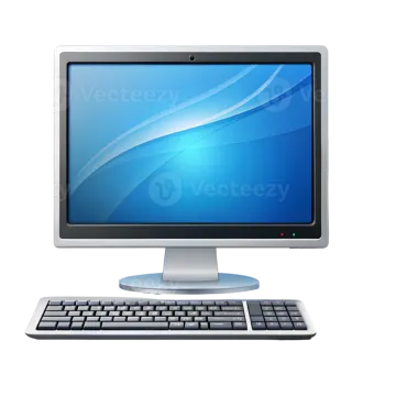 a desktop computer with a mouse and keyboard