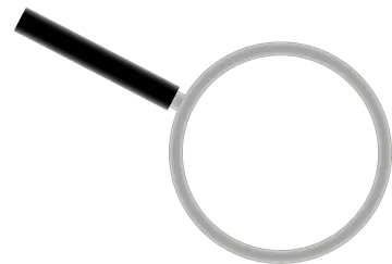 a mag glass with a black handle