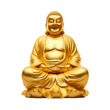 a golden buddha statue