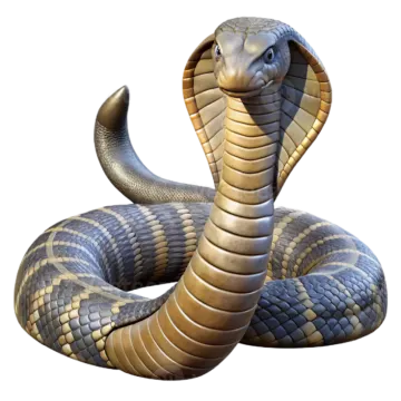 a cobra on a white background