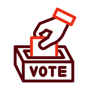 a hand putting a vote into a box