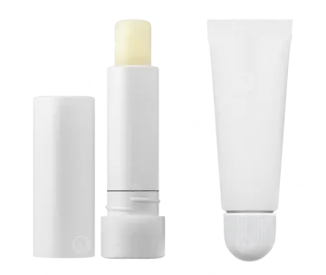 a white tube with an empty tube next to it