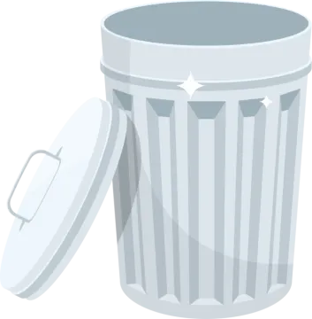 a trash can with a lid