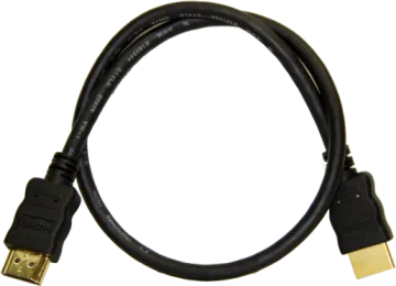 a black usb cable with gold connectors