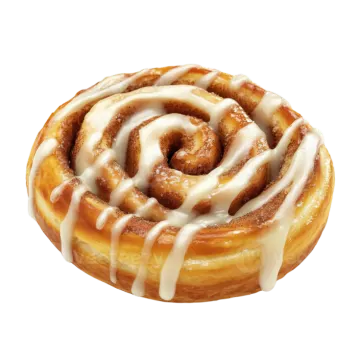 a close up of a glazed dough with icing
