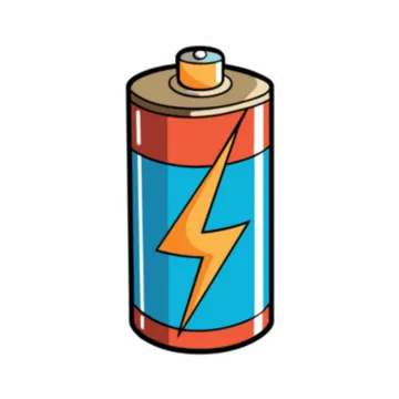 an illustration of a battery