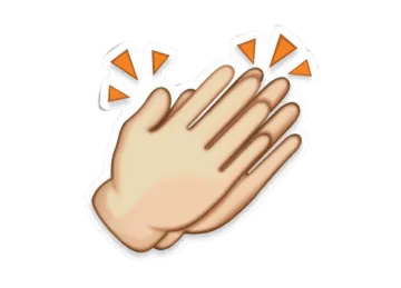 a hand with an orange arrow pointing towards it