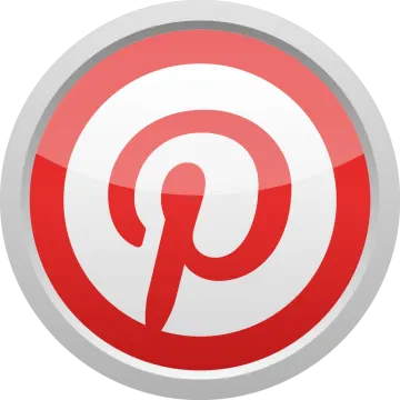 a red and white pin icon