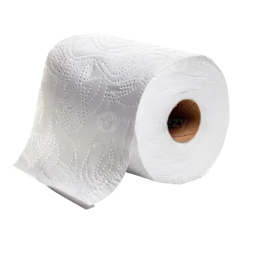 a roll of toilet paper on a white background