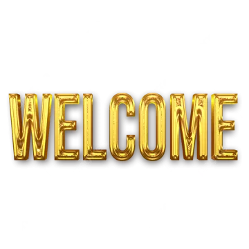 a golden welcome sign with the word welcome