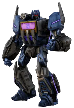 a robot that is standing up in the air