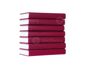 a stack of books on a white background