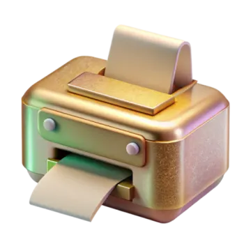 an image of a gold and green object