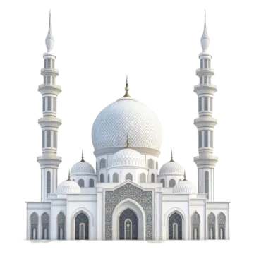 a white and blue mosque