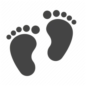 a pair of footprints icon