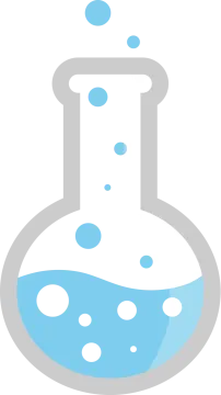 a beakle filled with blue liquid