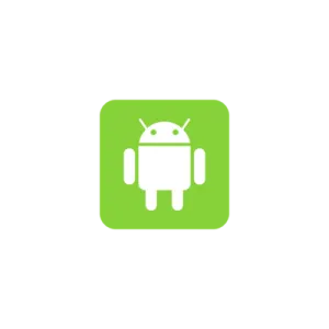 a green icon of an android
