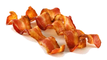 bacon on a white background