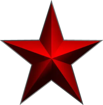 a red star on a white background