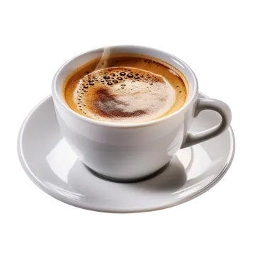 a cup of coffee on a saucer