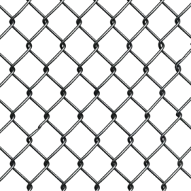 a close up view of a chain link fence