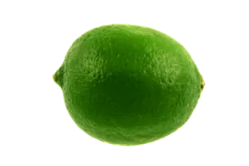 a lime on a white background
