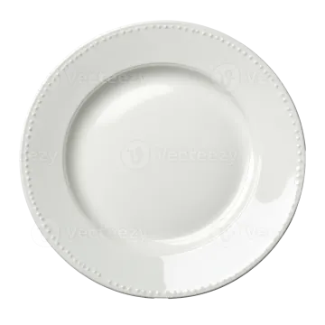 an empty white plate on a white background